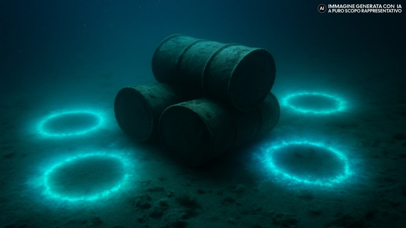 Misteriosi anelli bianchi apparsi attorno a barili di rifiuti tossici gettati in mare: lo studio che svela il segreto